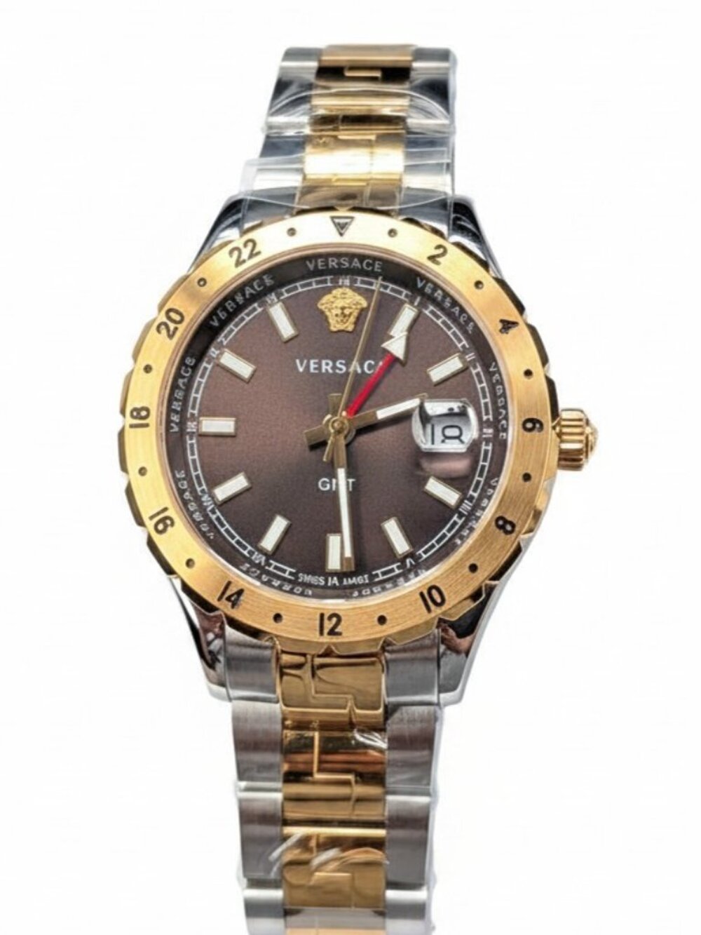 VERSACE 2 TONE MEN'S WATCH-OPEN BOX